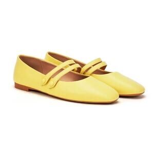 Butter Yellow Double Strap Mary Jane Flats EU 36 Balletcore